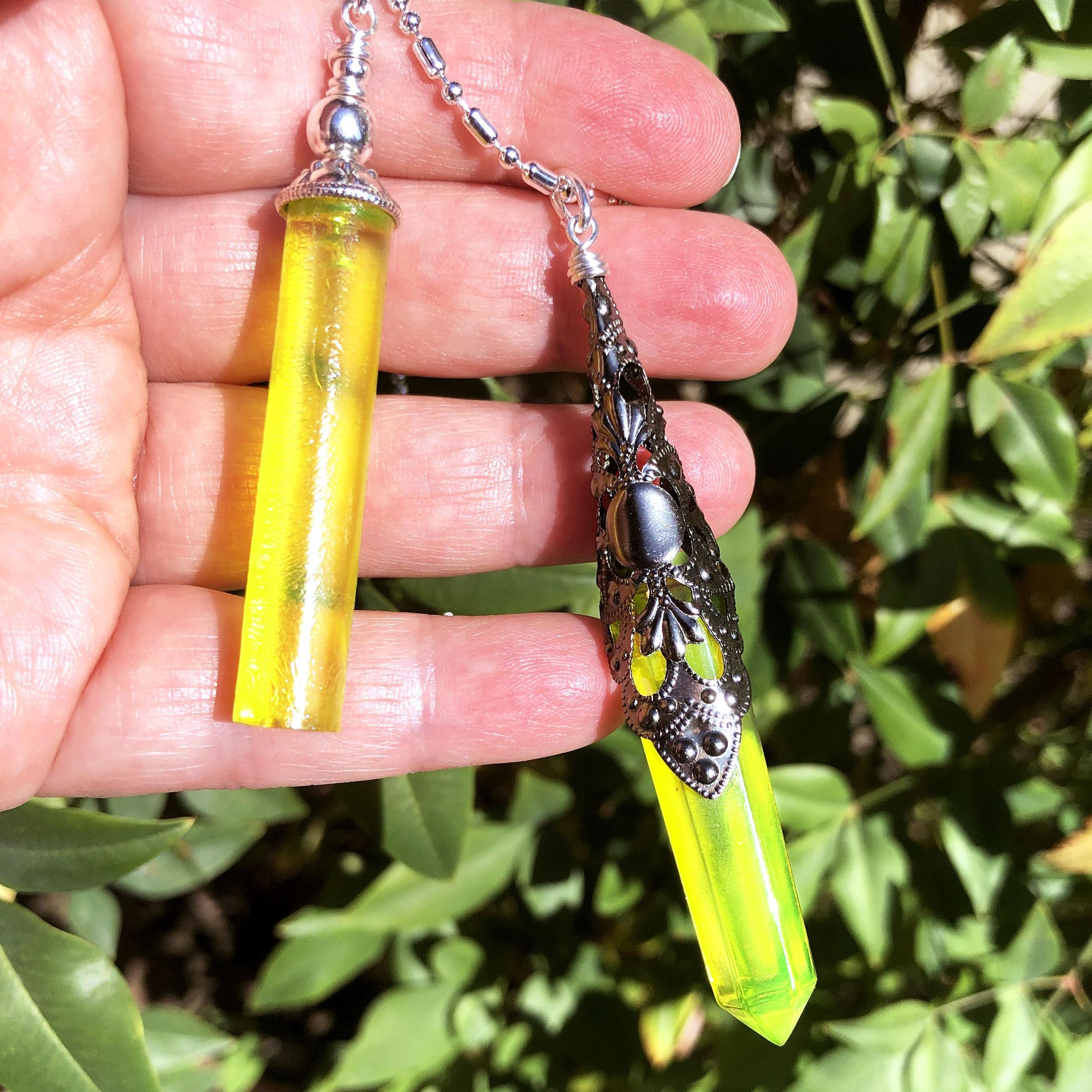 Yellow Citrine Faux Gemstone Points & Pendants 15 Steps (with