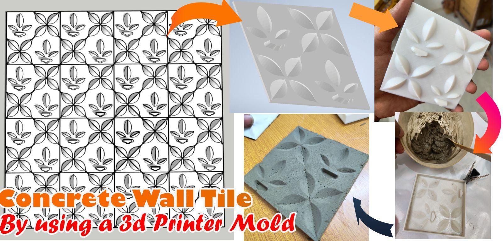 Concrete Wall Tile Art