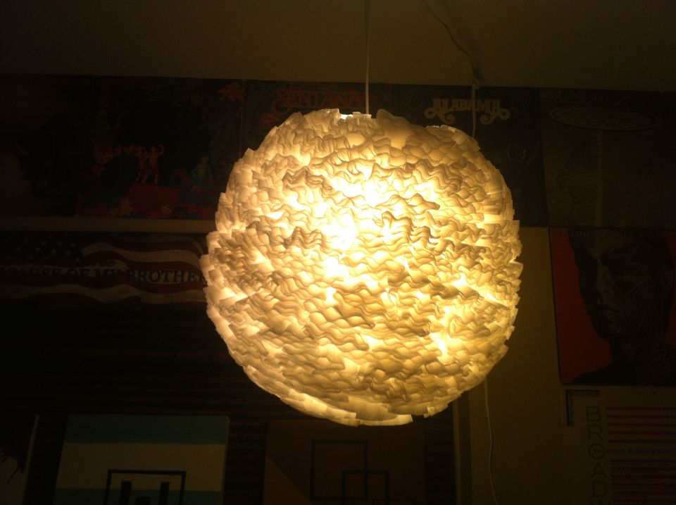 DIY Coffee Filter Pendant Light