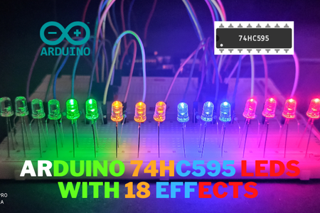 Arduino 74hc595 Shift Register | 16 Led Chaser With 18 Effects