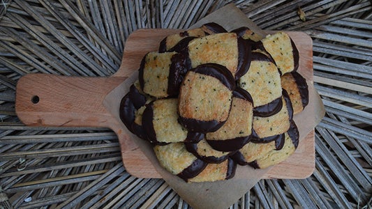Double Dipped Chocolate Tea Cookies