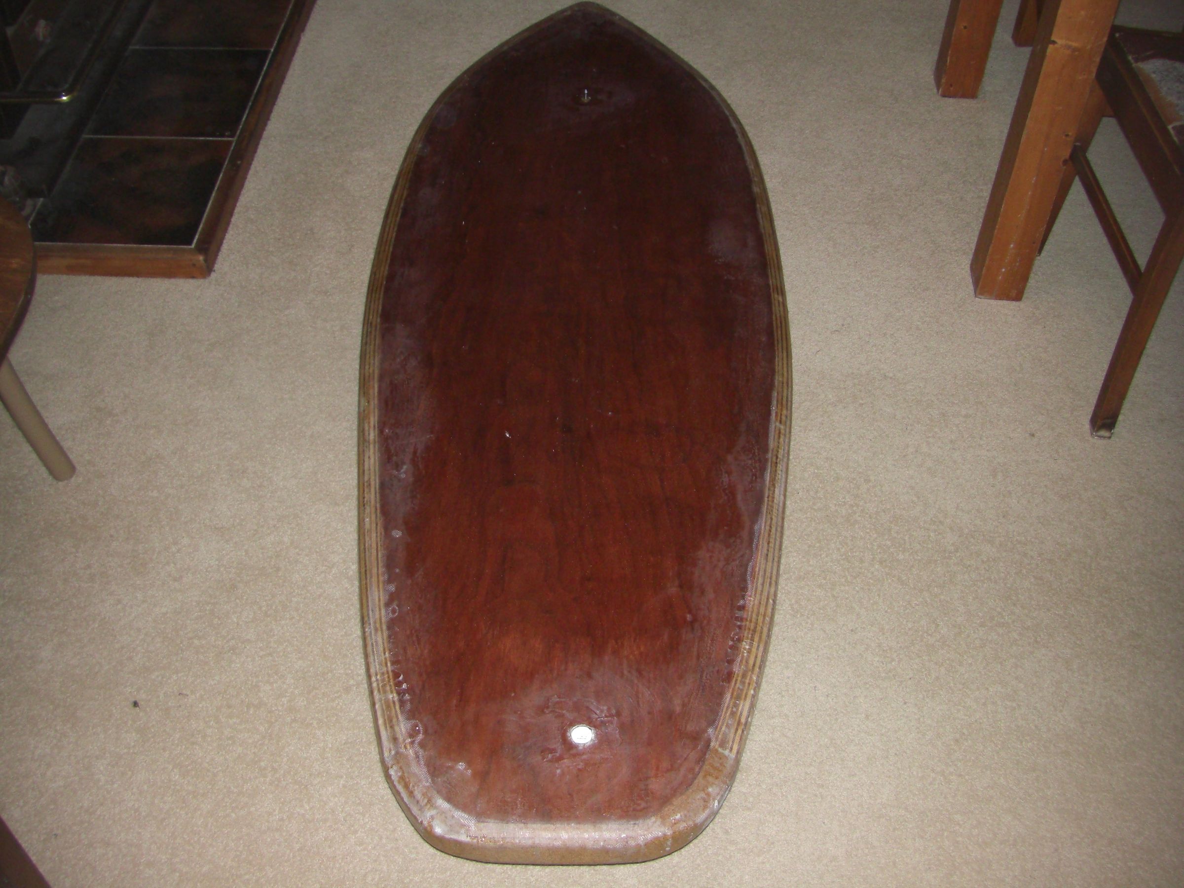 my 6,4 hollow wooden surfboard