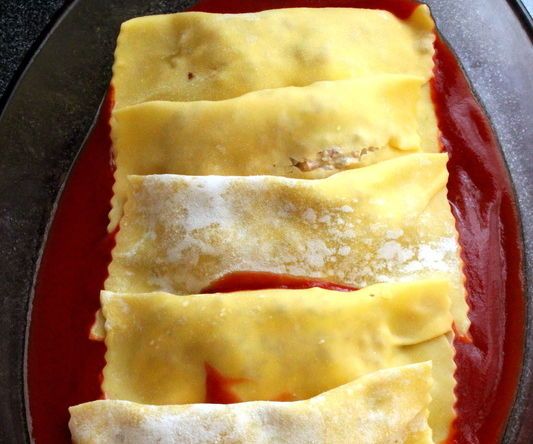 XXL-Ravioli Au Gratin