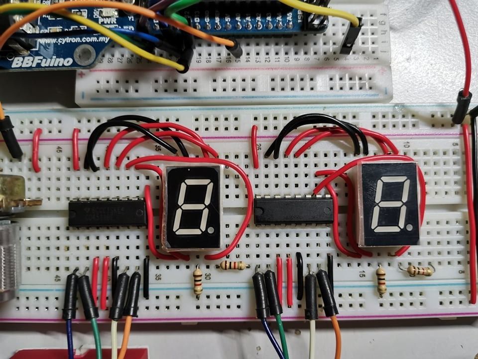 2x 7-Segment Display With 3 Pins From Arduino : 6 Steps