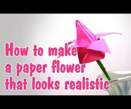How to Make a Paper Flower(Origami Tulip)