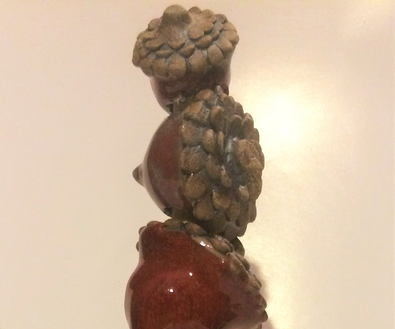 Interactive Ceramic Acorn Totem