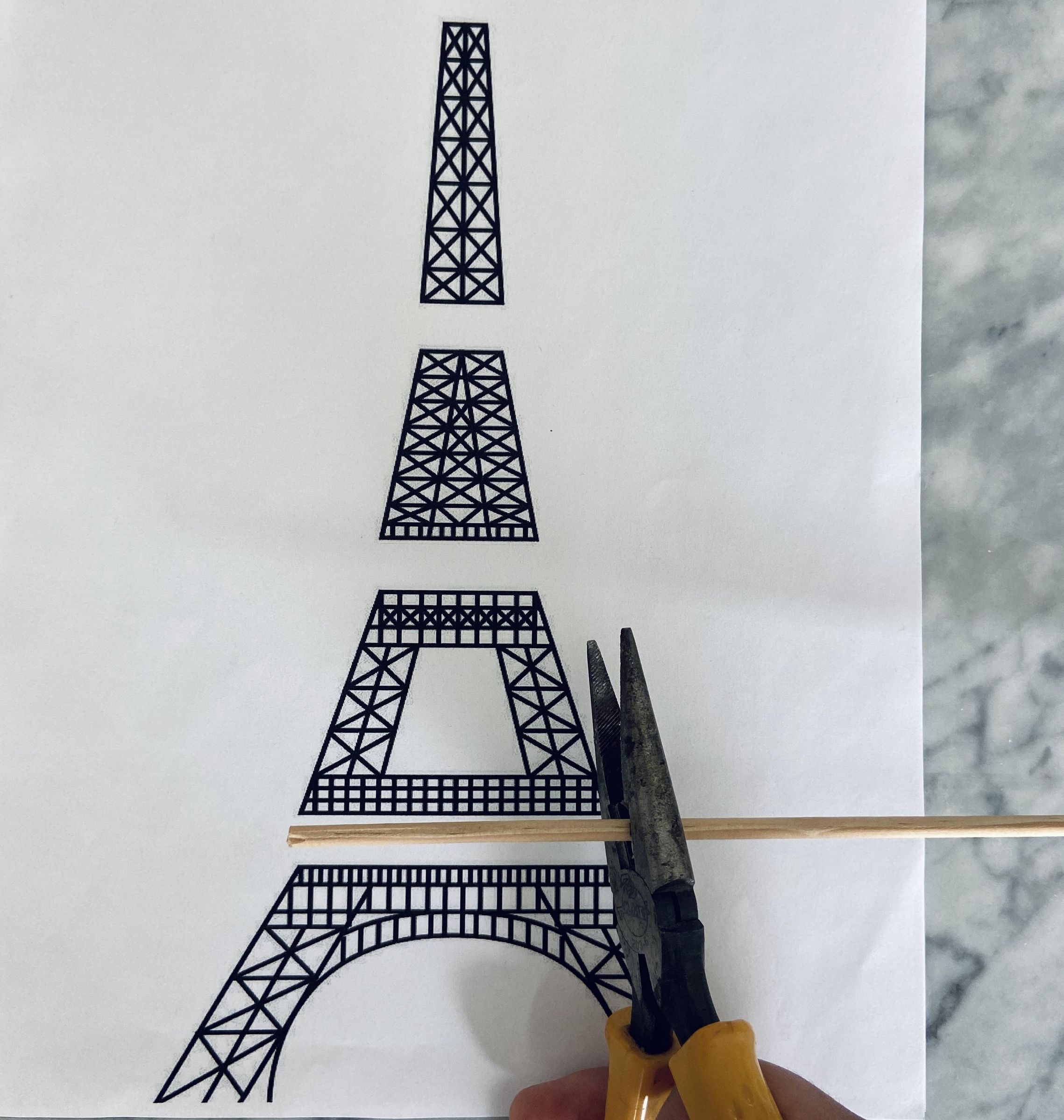 Popsicle Stick Eiffel Tower