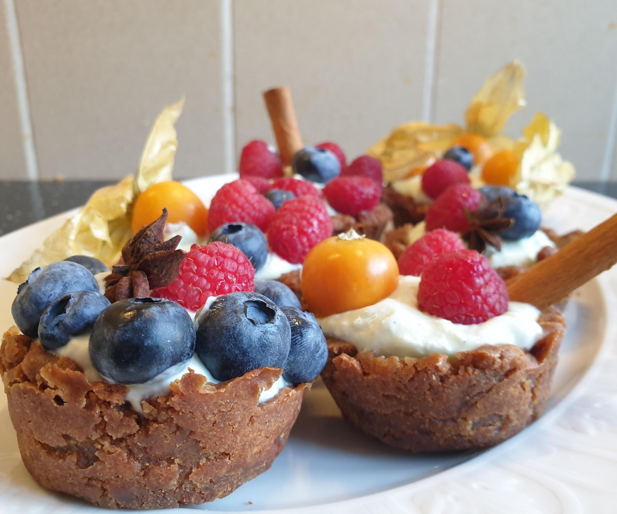 Spiced Cookie Dough Cups With Key Lime Filling