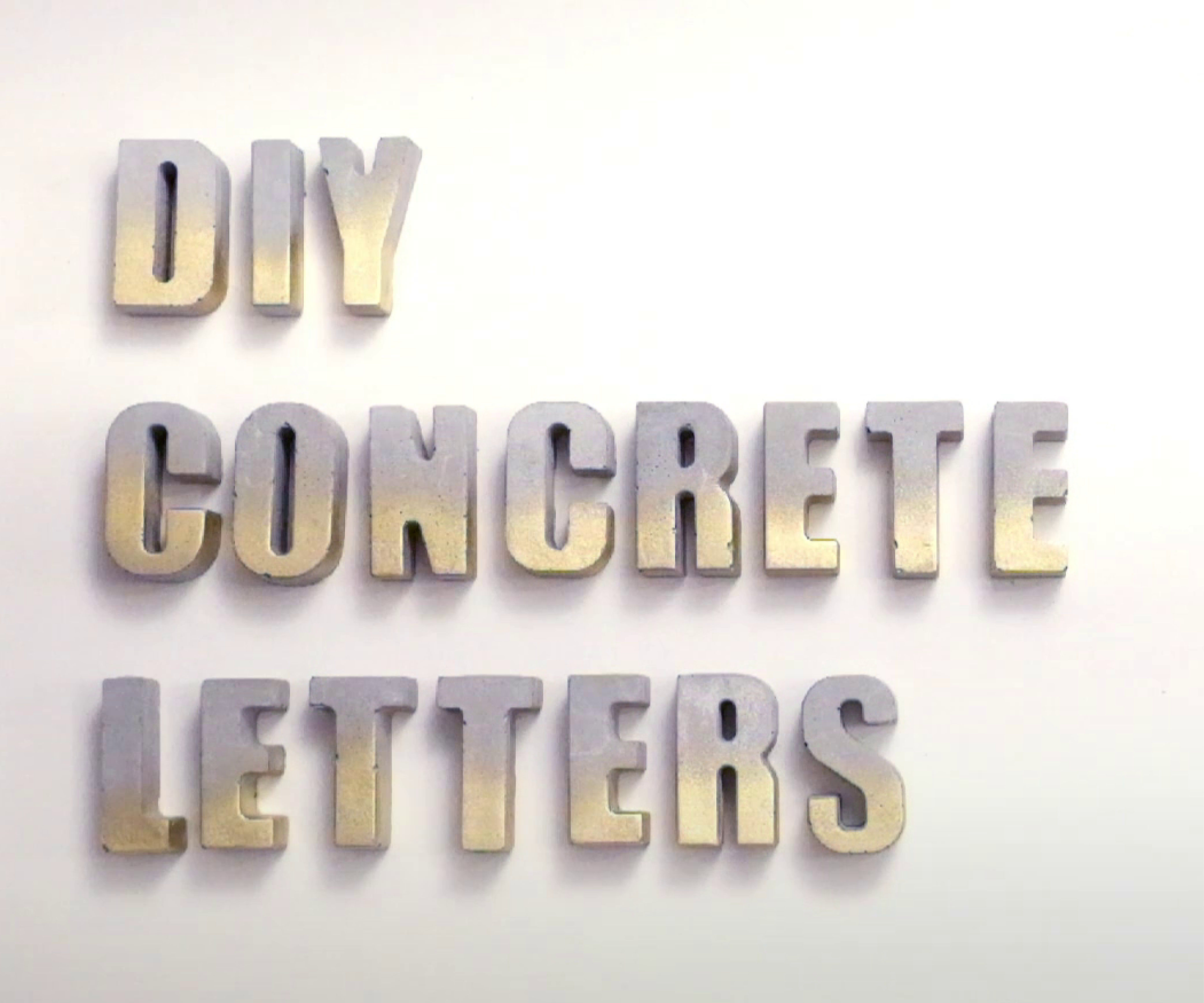 DIY Easy Concrete Letters