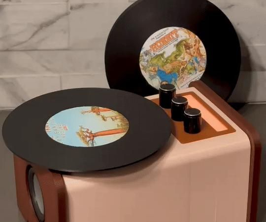 Record Player! a Real Player That Plays Fake Records.