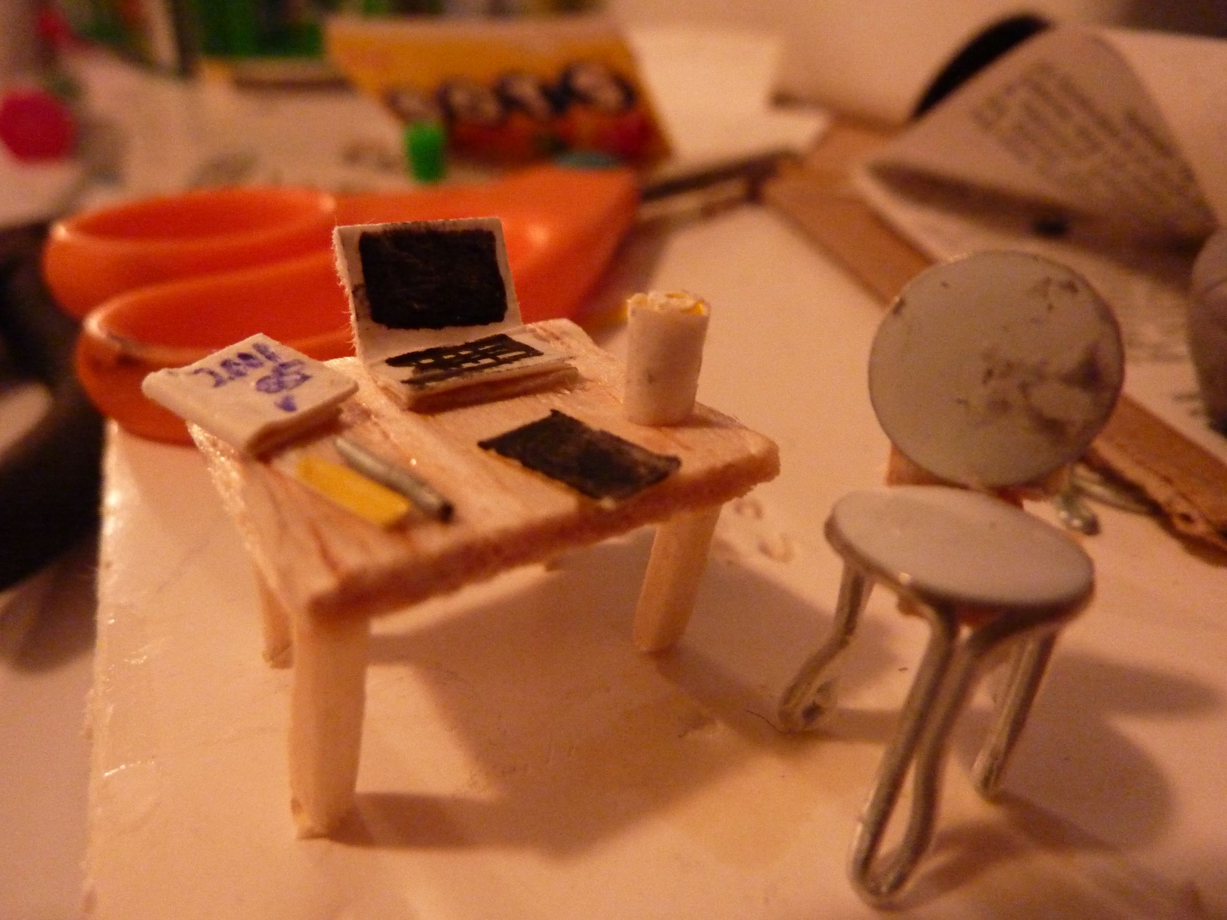 Micro Office Desk and Chair With Accessories