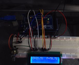 Thermometer in a LCD