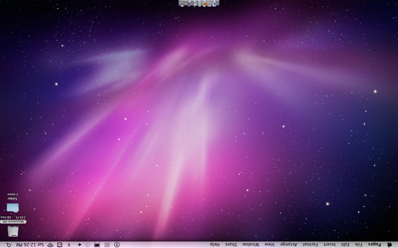 Upside Down Screen on Mac OS X Snow Leopard