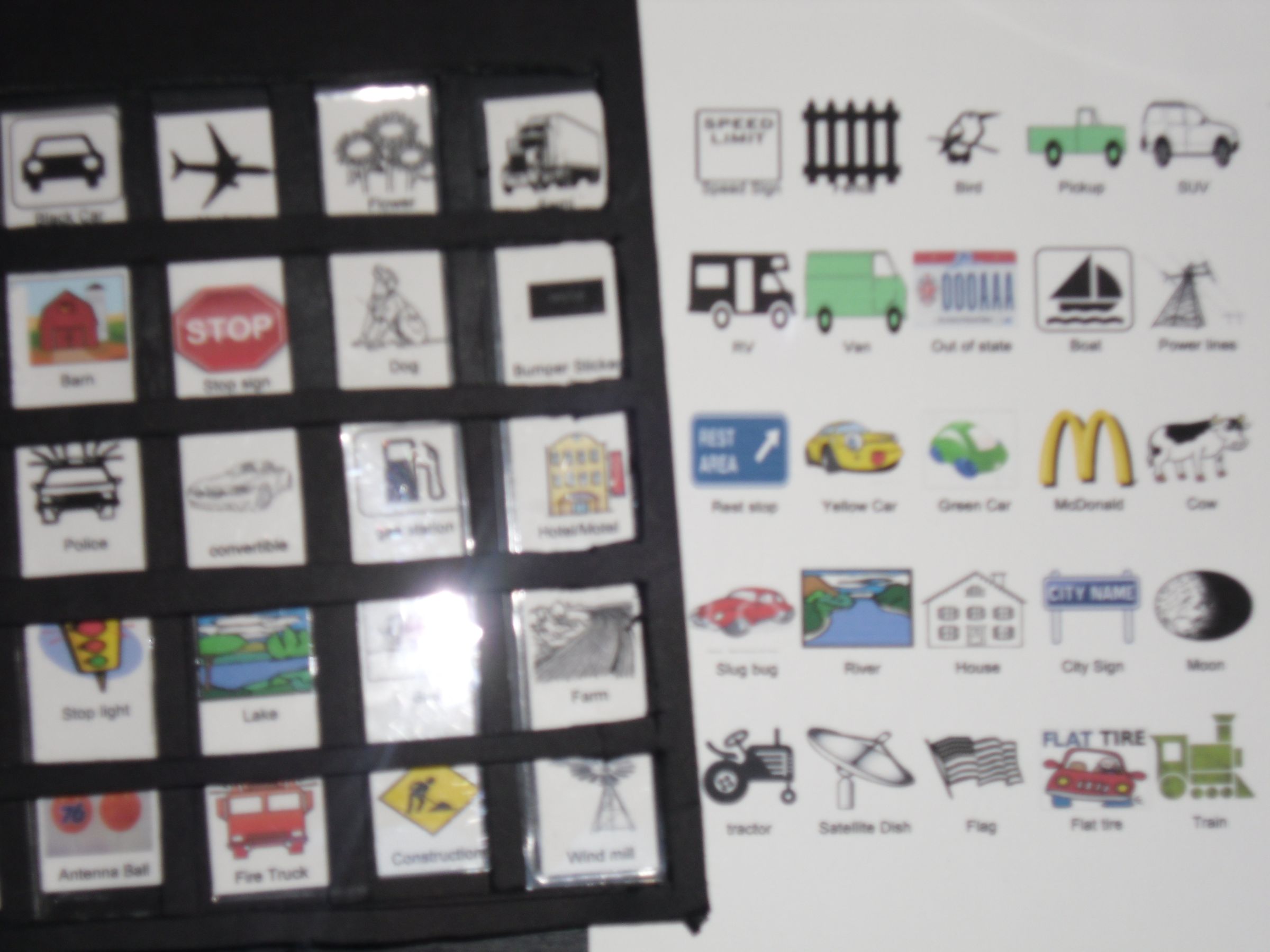 Customizable Reusable Dry Erase Road Tip Bingo