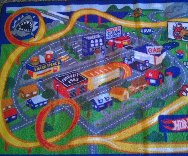 Kids Hot Wheels Car Mat