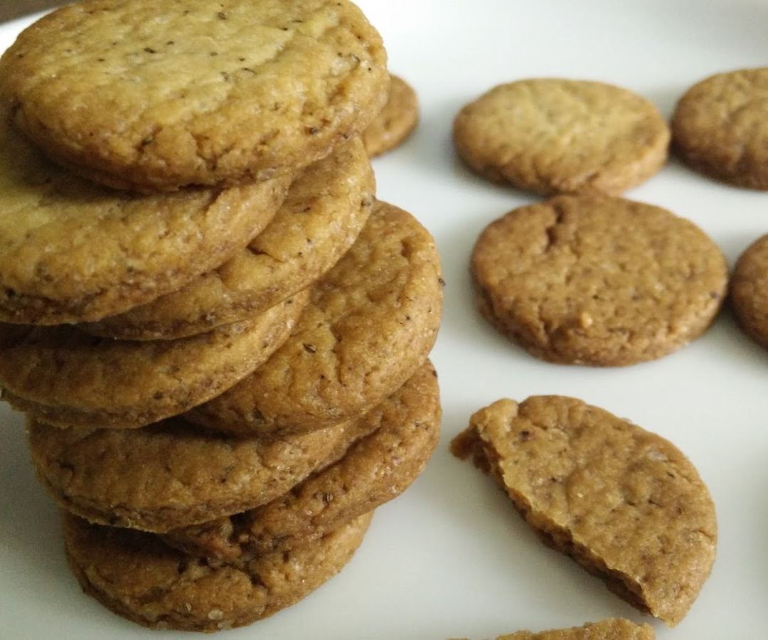 Eggless Microwave Ajwain Cookies