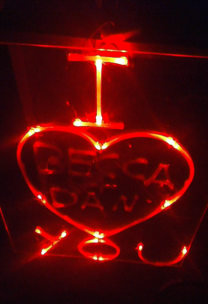 Arduino controlled LED light tube message board