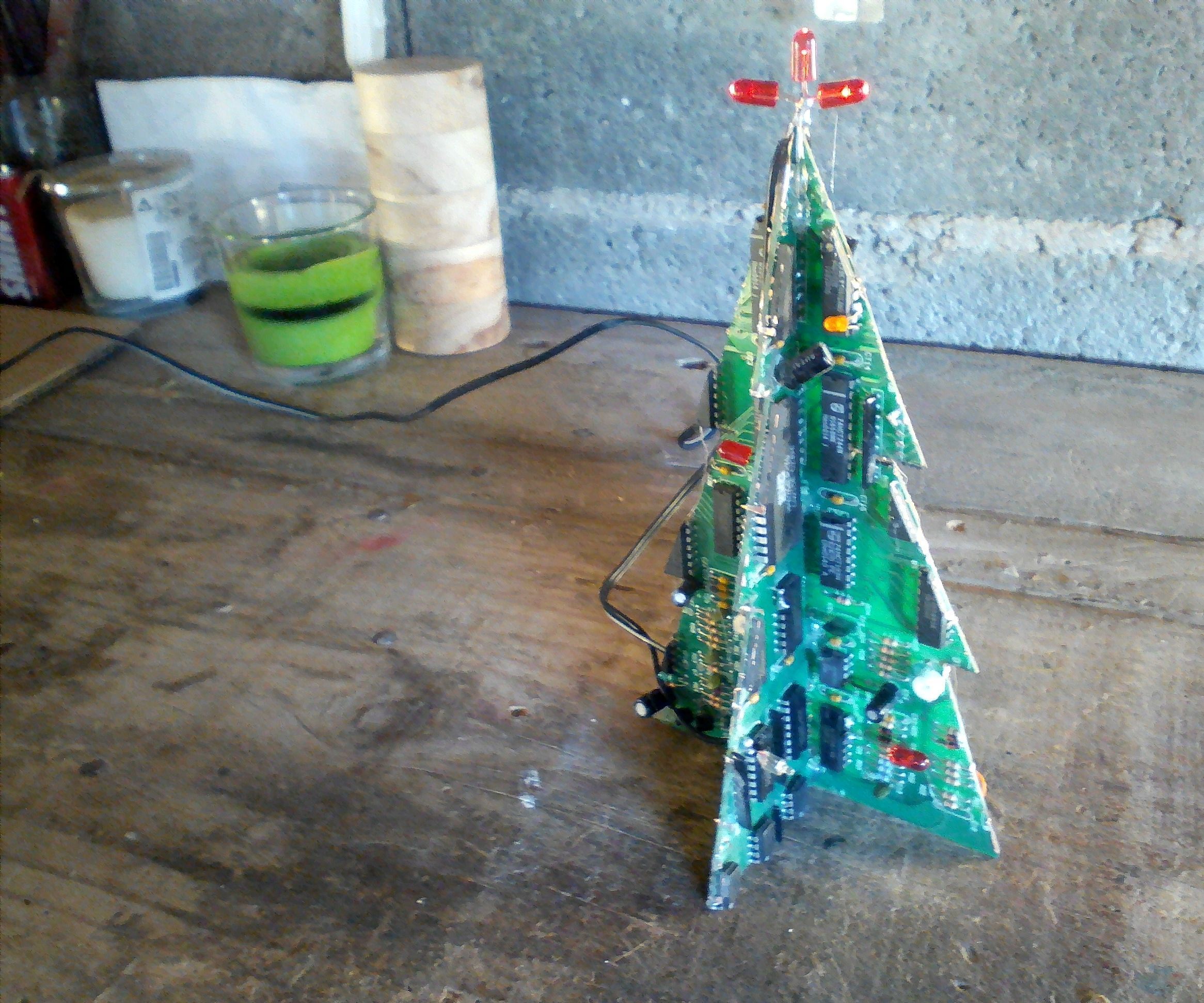 Electronic Junk Chistmas Tree