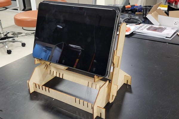 Laser Cut Adjustable Wood Tablet Stand