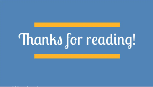 Thanks for Reading