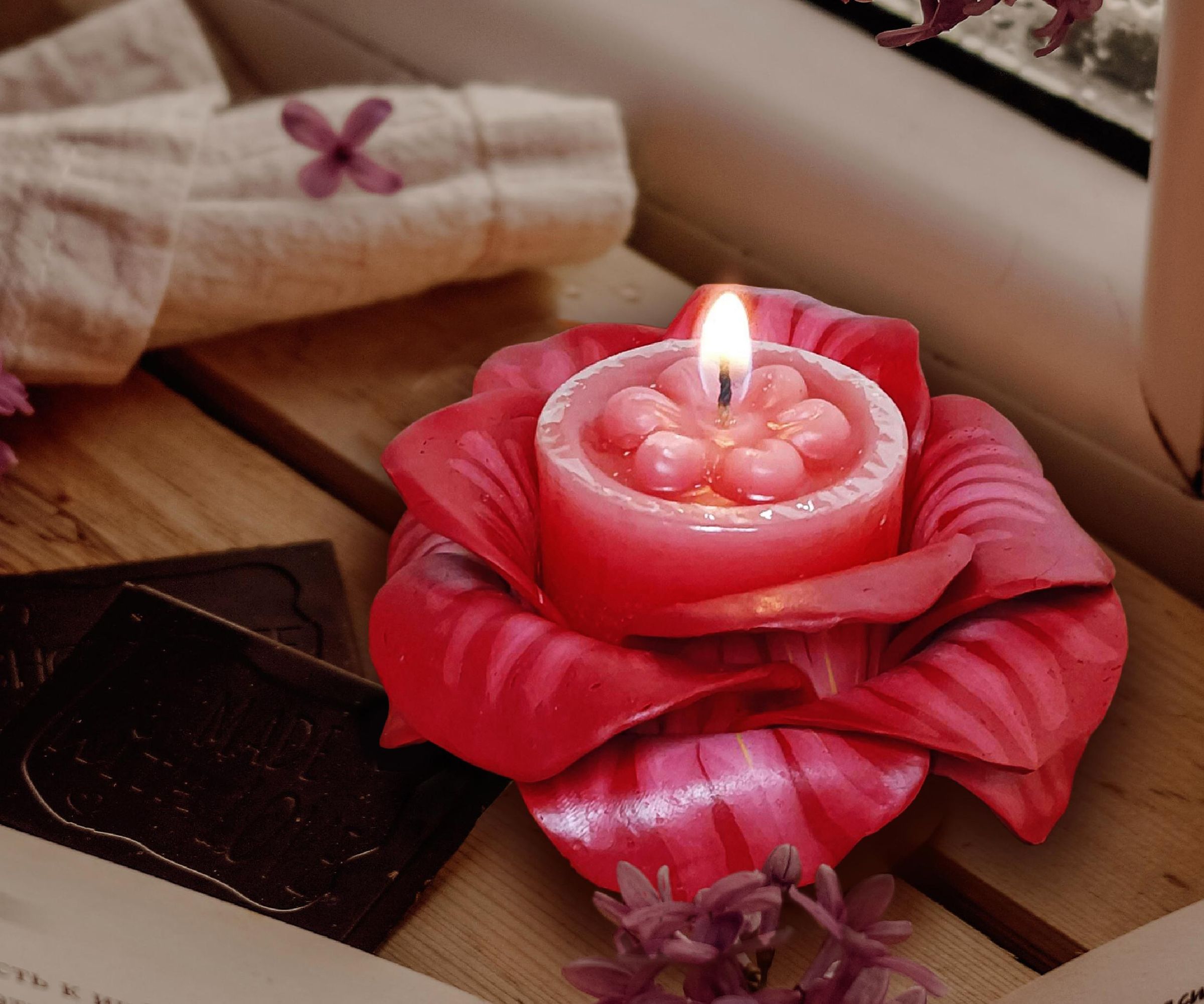 DIY Polymer Clay Red Rose Candle Holder 21 Steps (with Pictures