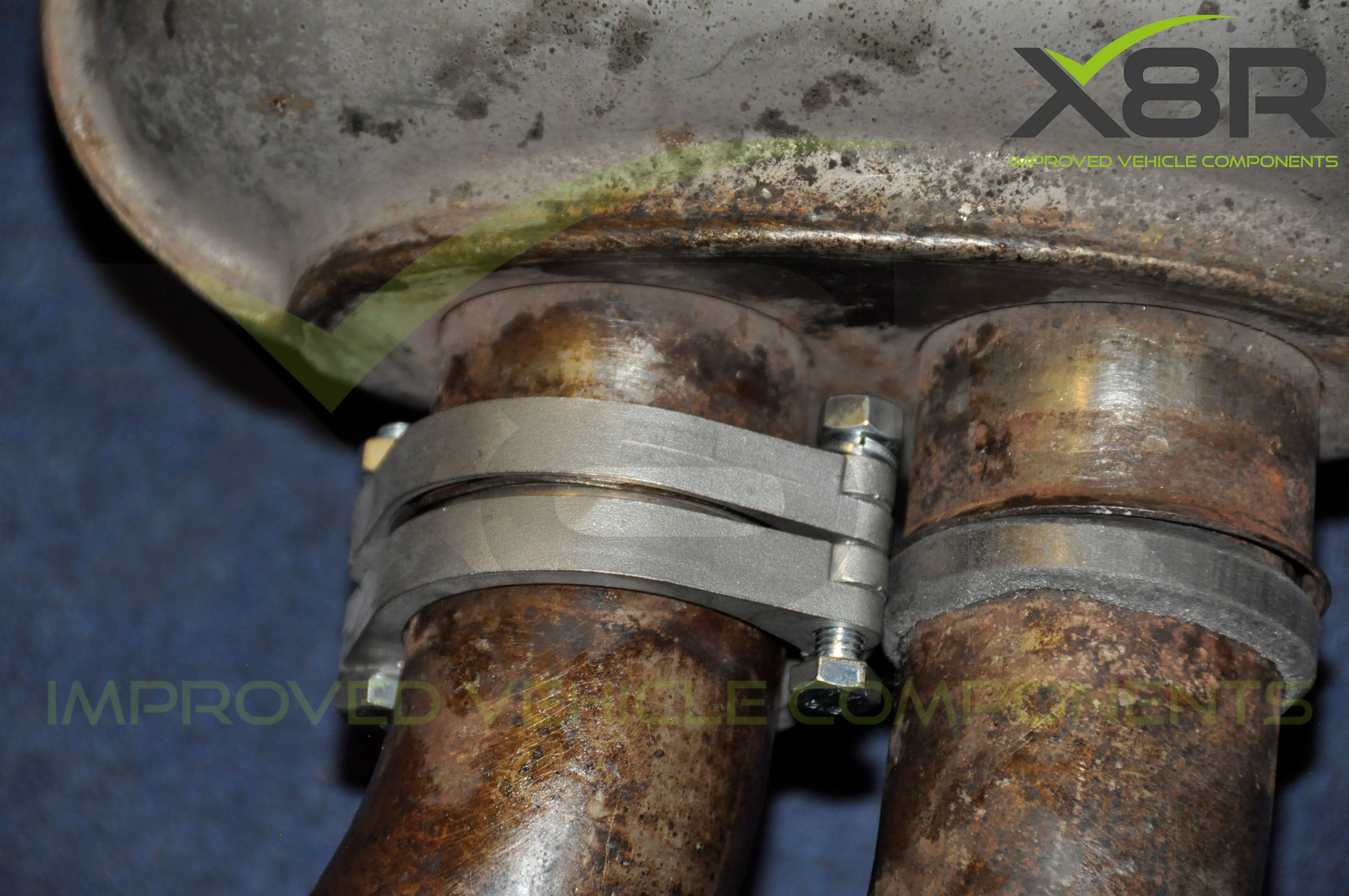 BMW E46 M3 Exhaust Muffler Back Box Flange Rusted Corroded Flanges