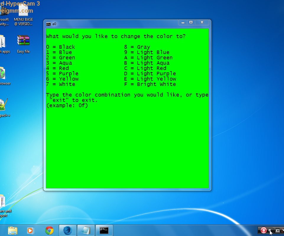Batch File Color Changer