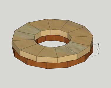 Cut Segments and Glue Bowl-Rings and Stack