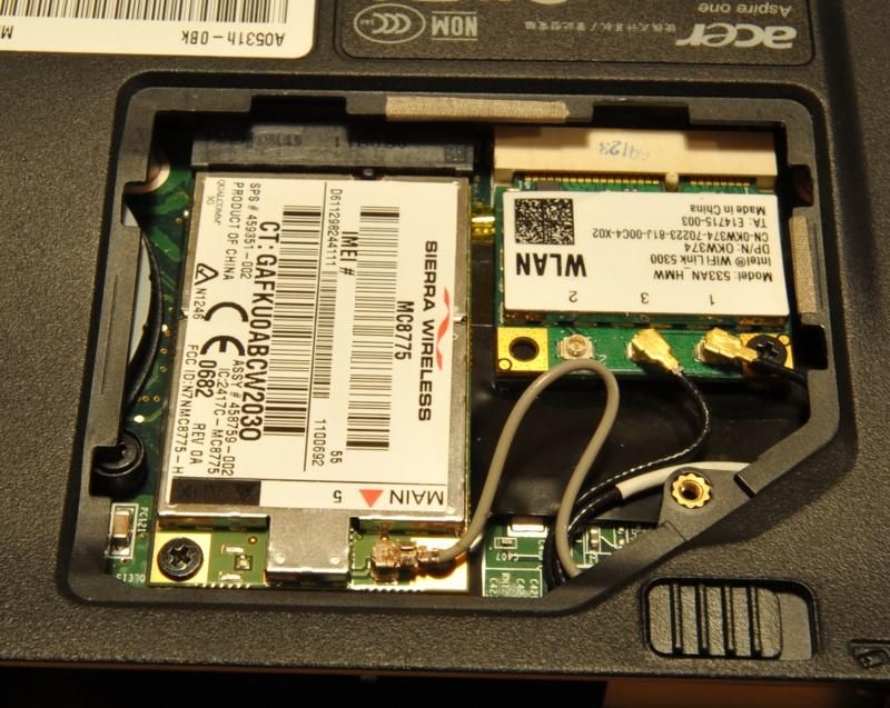 Installing 3G + 802.11n on Aspire One P531h