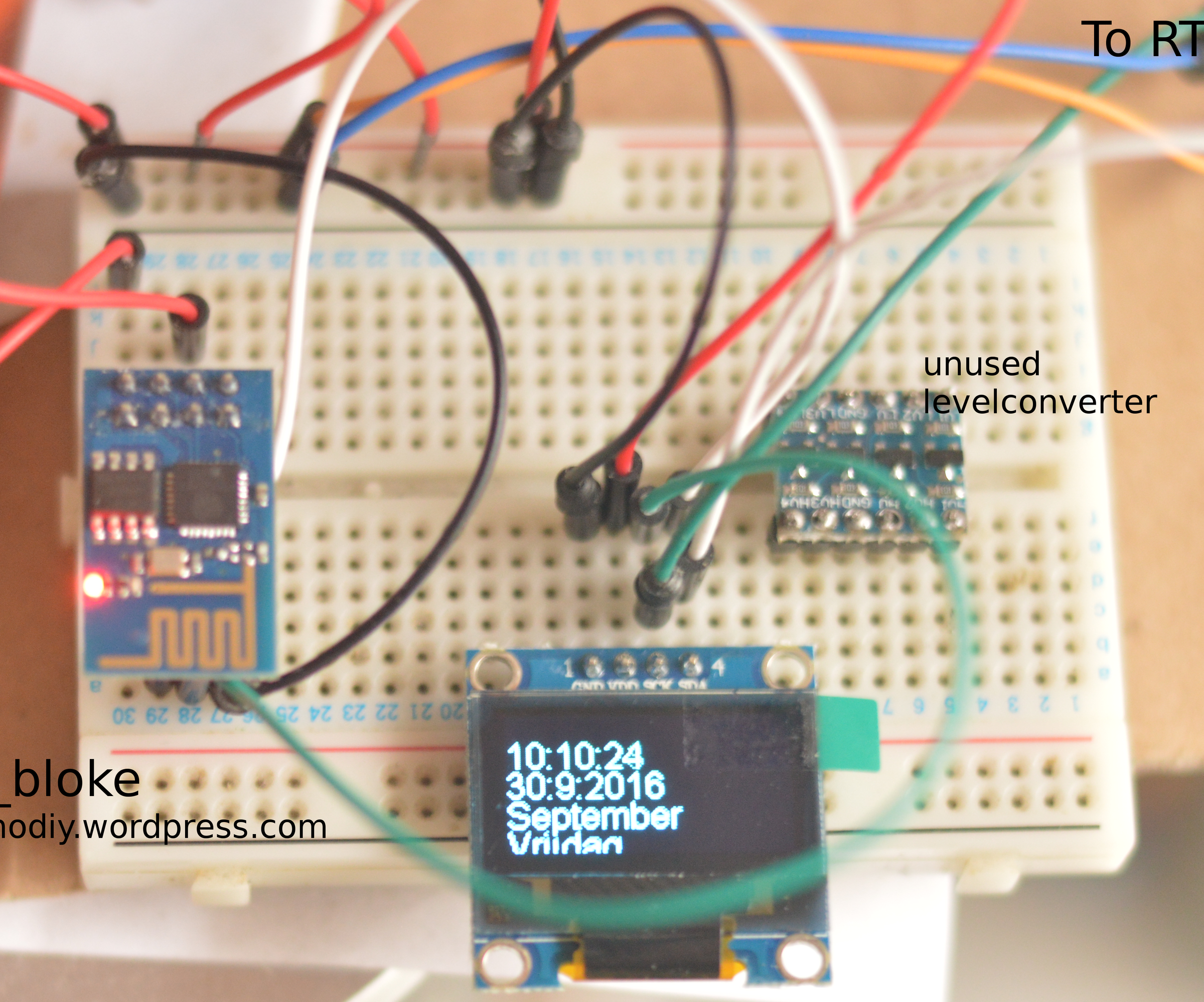 Adding an RTC and OLED to ESP8266-01