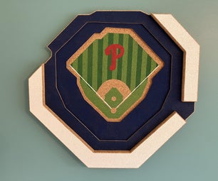 Phillies Stadium Cork Board