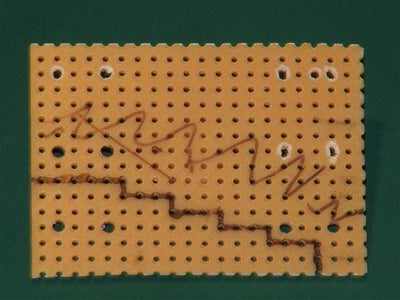 Cutting the Stripboard to Shape.