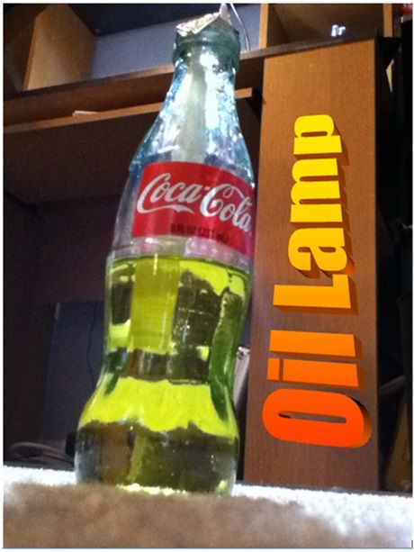 Vintage Oil Lamp From Coke Bottle
