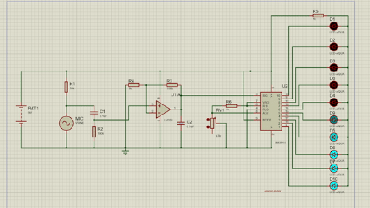 Mic Controlled LED Visualizer Using LM3914 Explained : 10 Steps ...