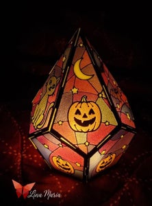 🎃 Stained Glass Halloween Lantern (3D Printed & Resin)