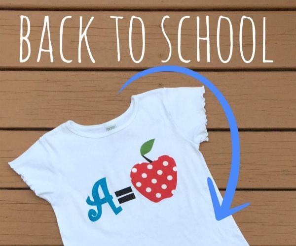 Back to School Applique A=apple