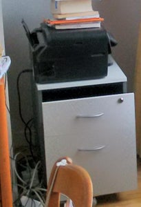 Hack a Mobile Office Cabinet to Fit in Scanner and Printer