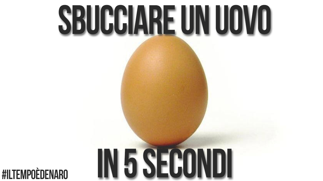 SBUCCIARE Un UOVO in 5 SECONDI - PEEL AN EGG IN 5 SECONDS