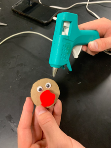 Build the Smiley Face Using the Glue Gun