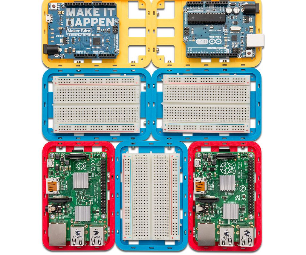 3D Printed Modular Support (Case) for Arduino and Raspberry Pi - CustoBlocks