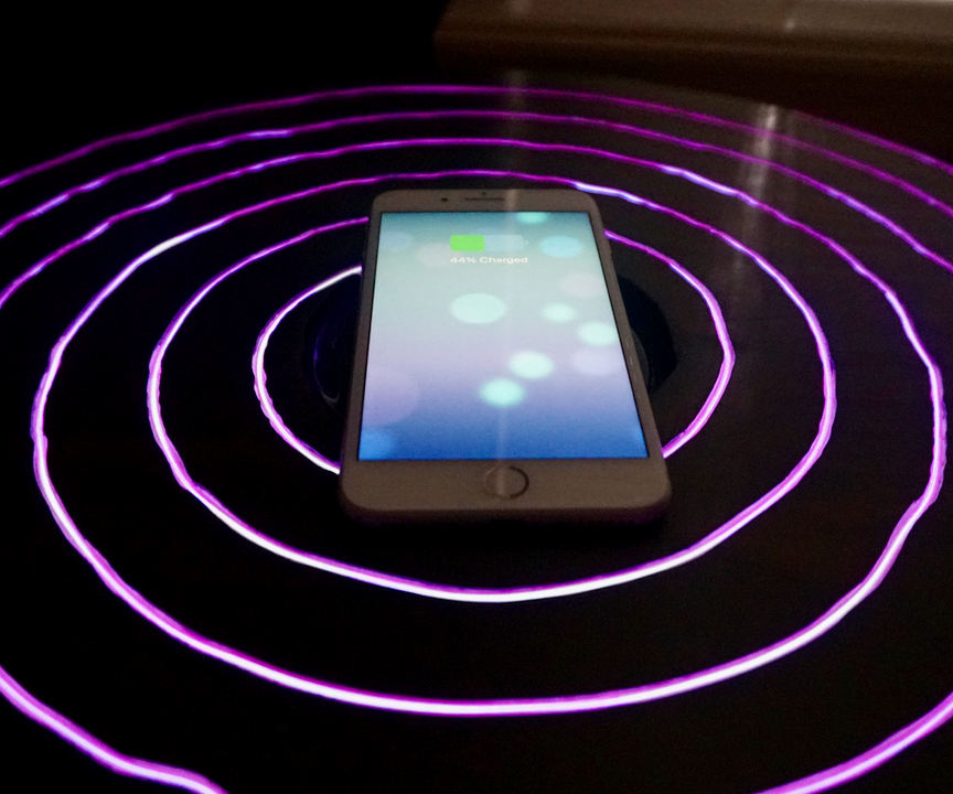 DIY Wireless Charging Neon Nightstand