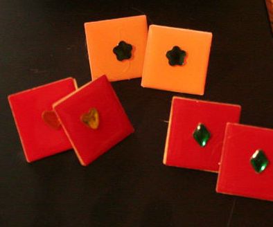 Beveled Square Earrings