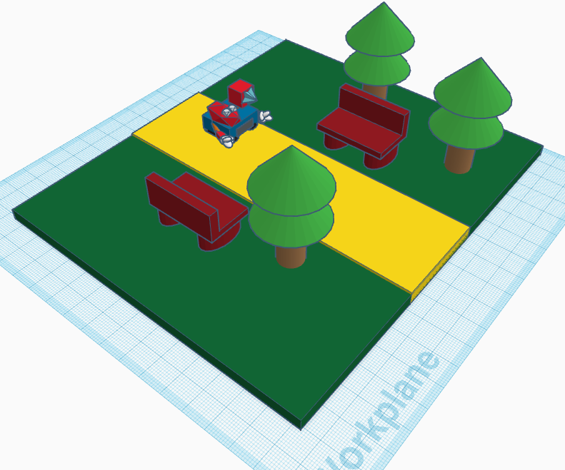 Cerberus Helper Social-Distancing Robot in a Park