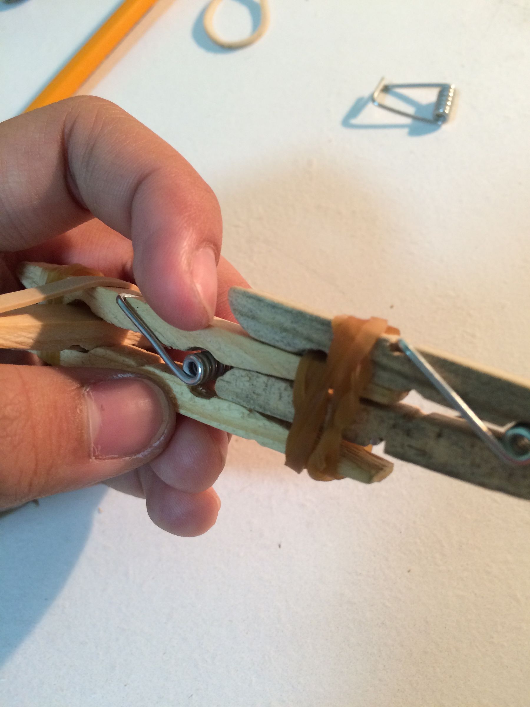 How to Make a Mini Clothespin Crossbow 7 Steps Instructables