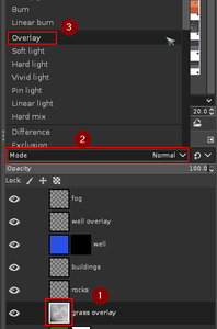 Chapter 6 Grass Overlay: Set Layer to Overlay Mode