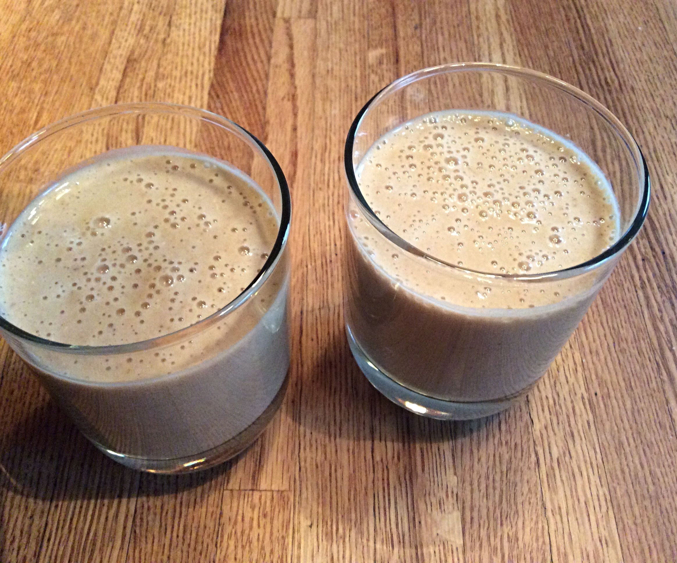 OATMEAL and ALMOND MILK SHAKE for BREAKFAST 