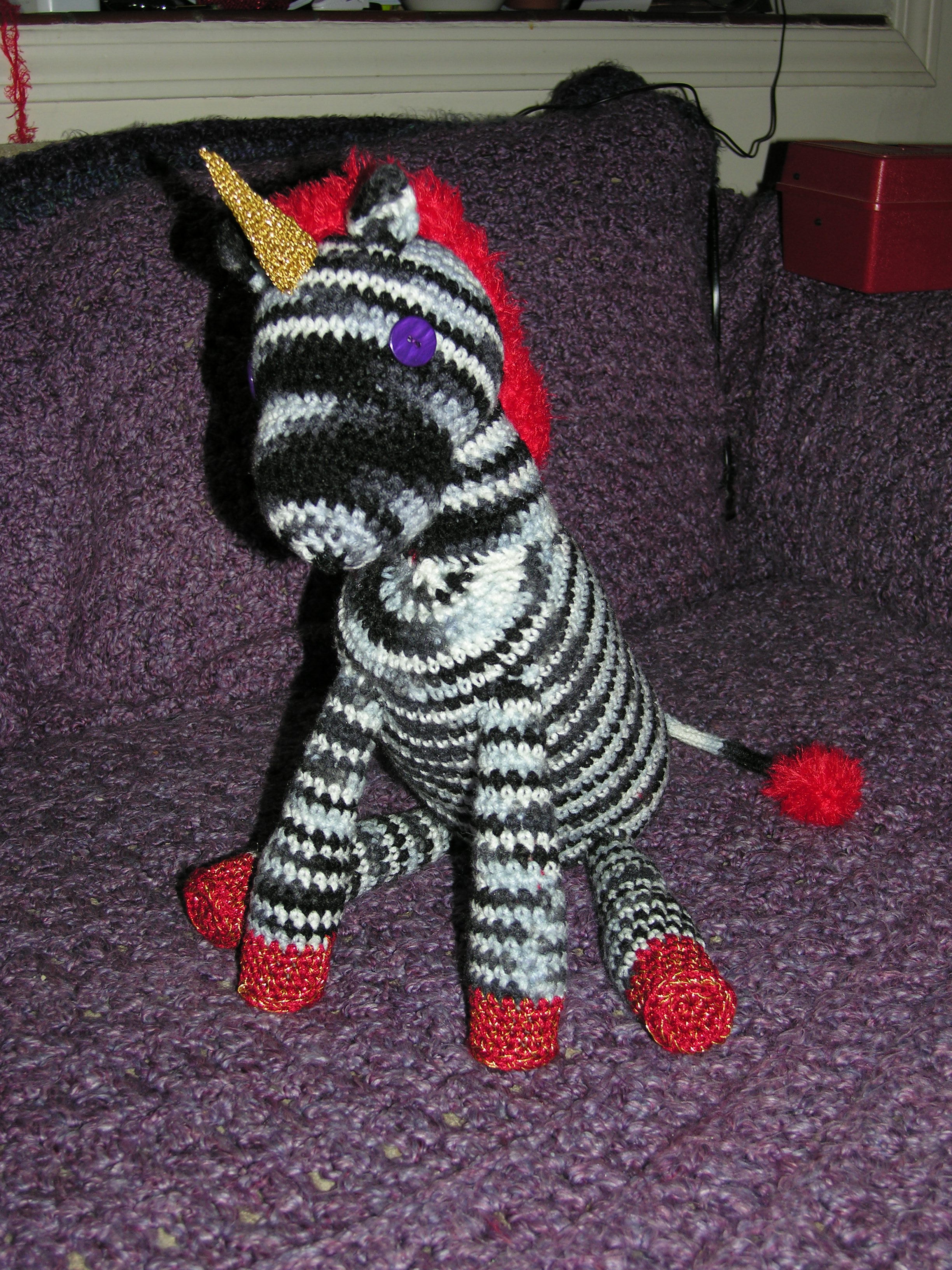 Crocheted Punk Unicorn Toy