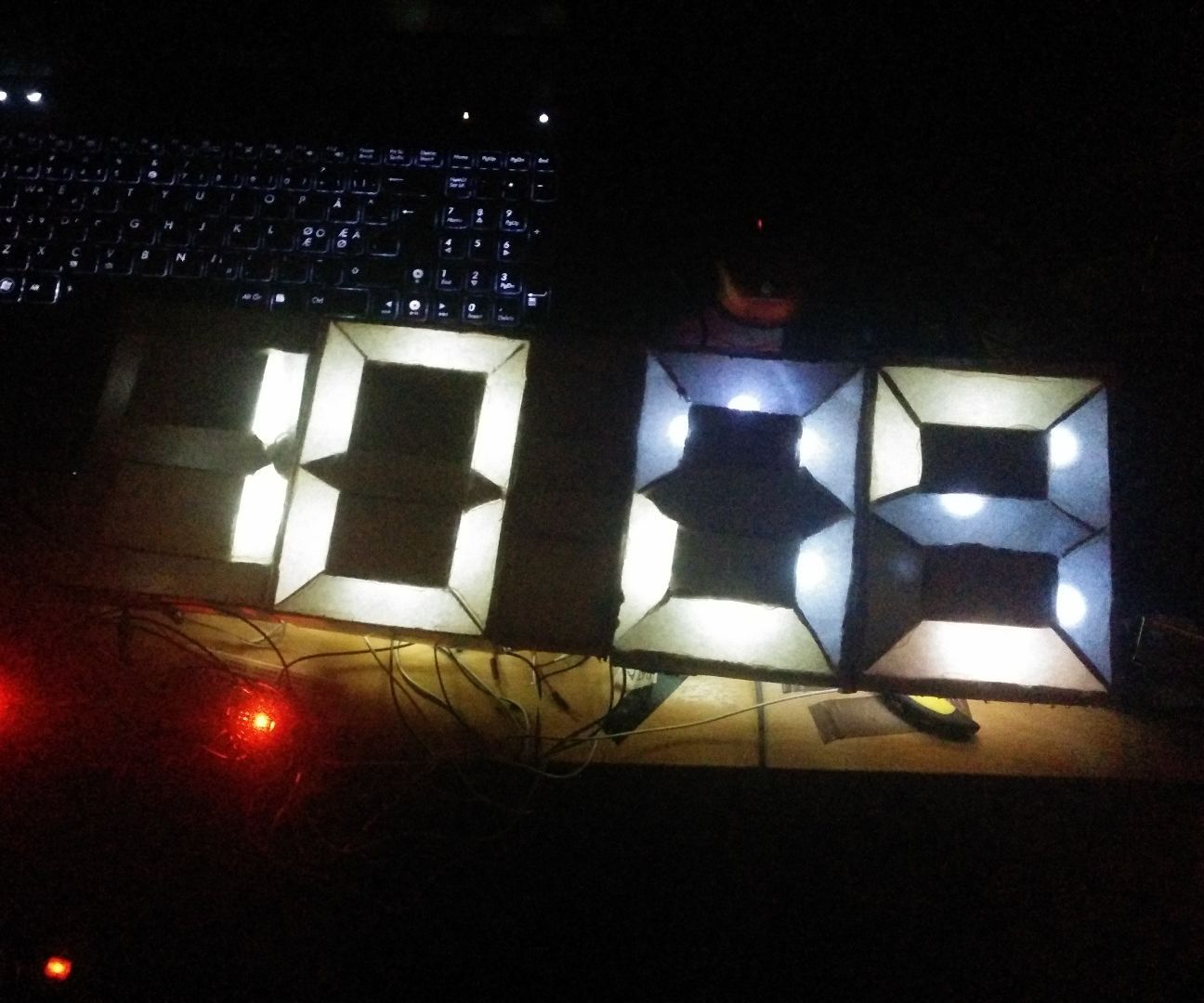 Cheap 7 Segment Clock (cardboard Clock)