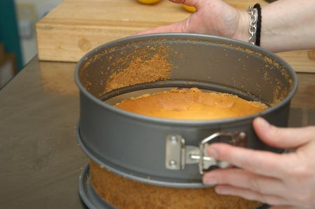 Release the Cake From the Pan and Slice.