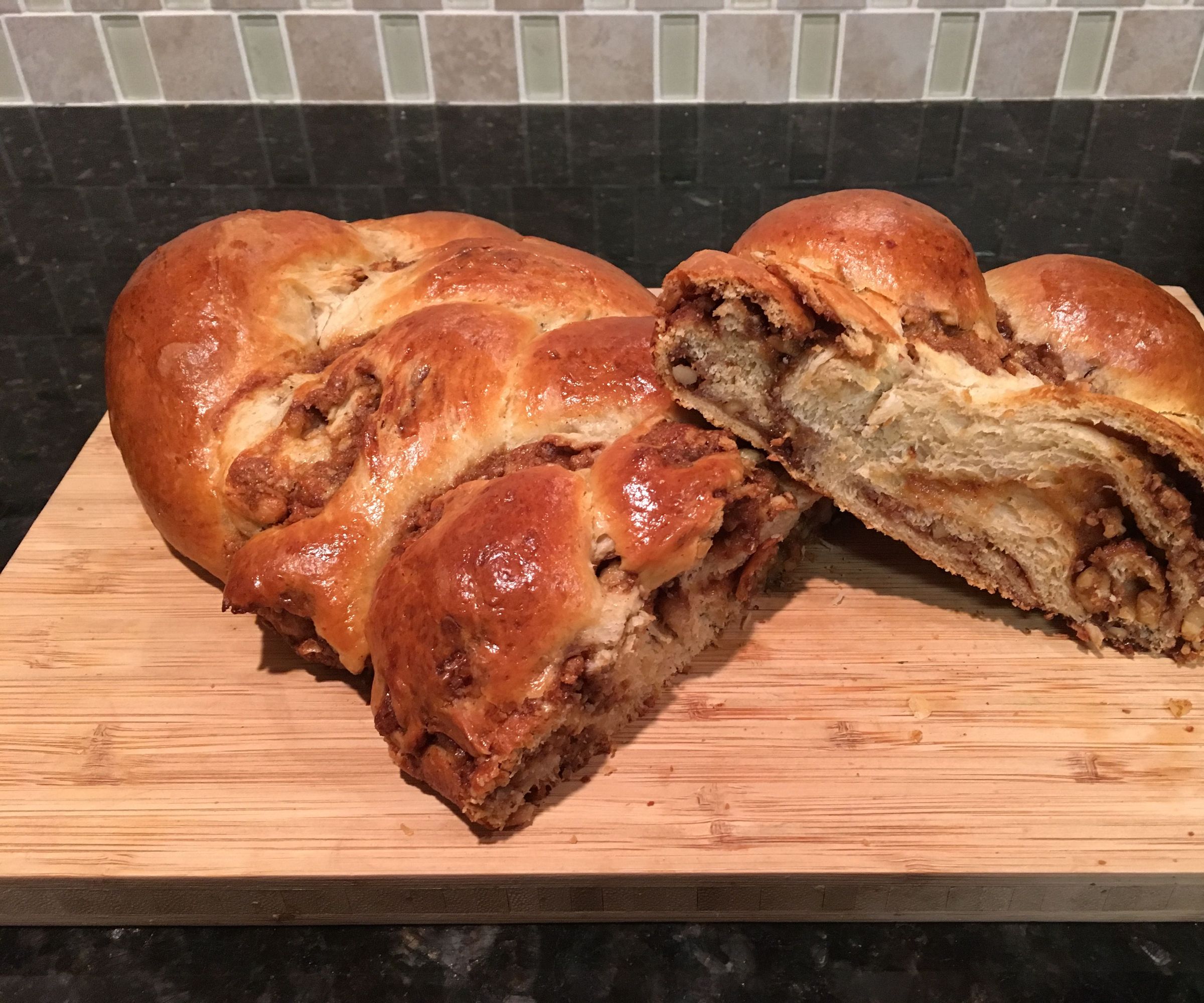 Cinnamon Walnut Challah Bread 